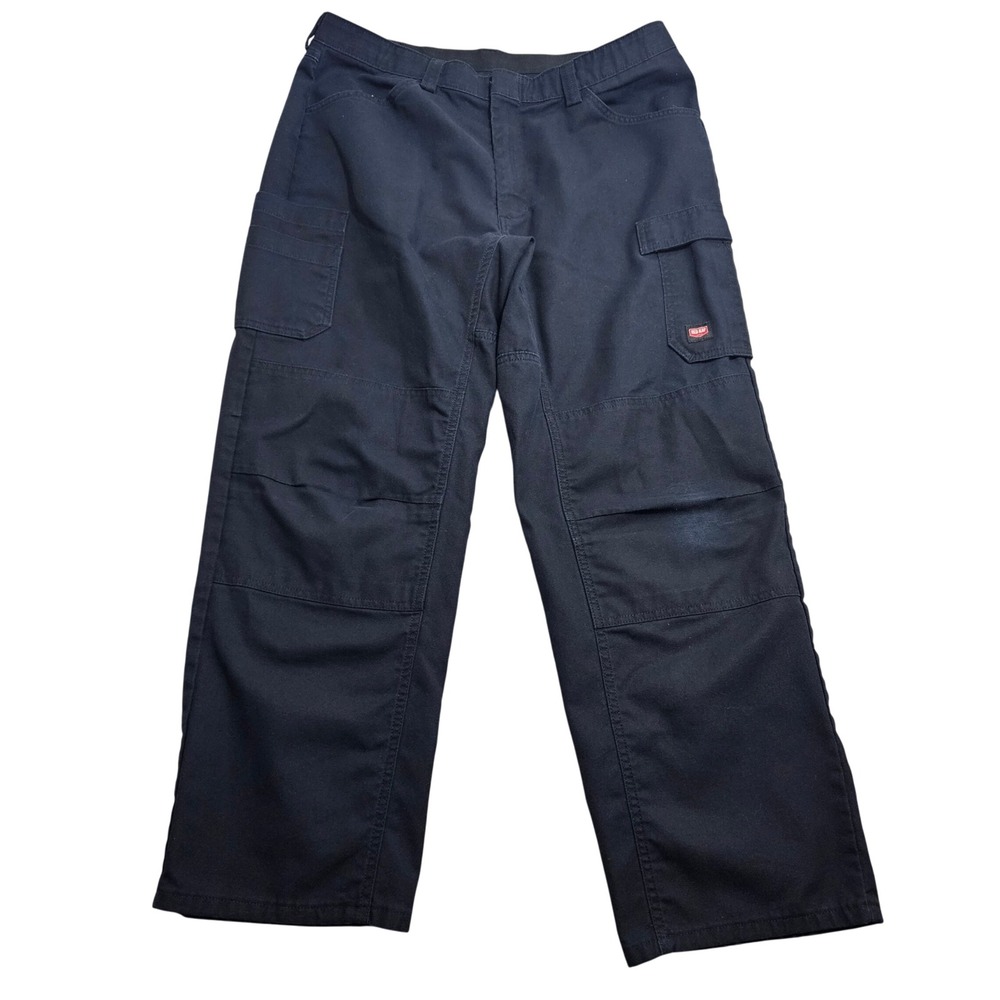 Red Kap Cargo Pants 38x32 Black Reinforced Knee Utility Workwear PT2ABK3 *